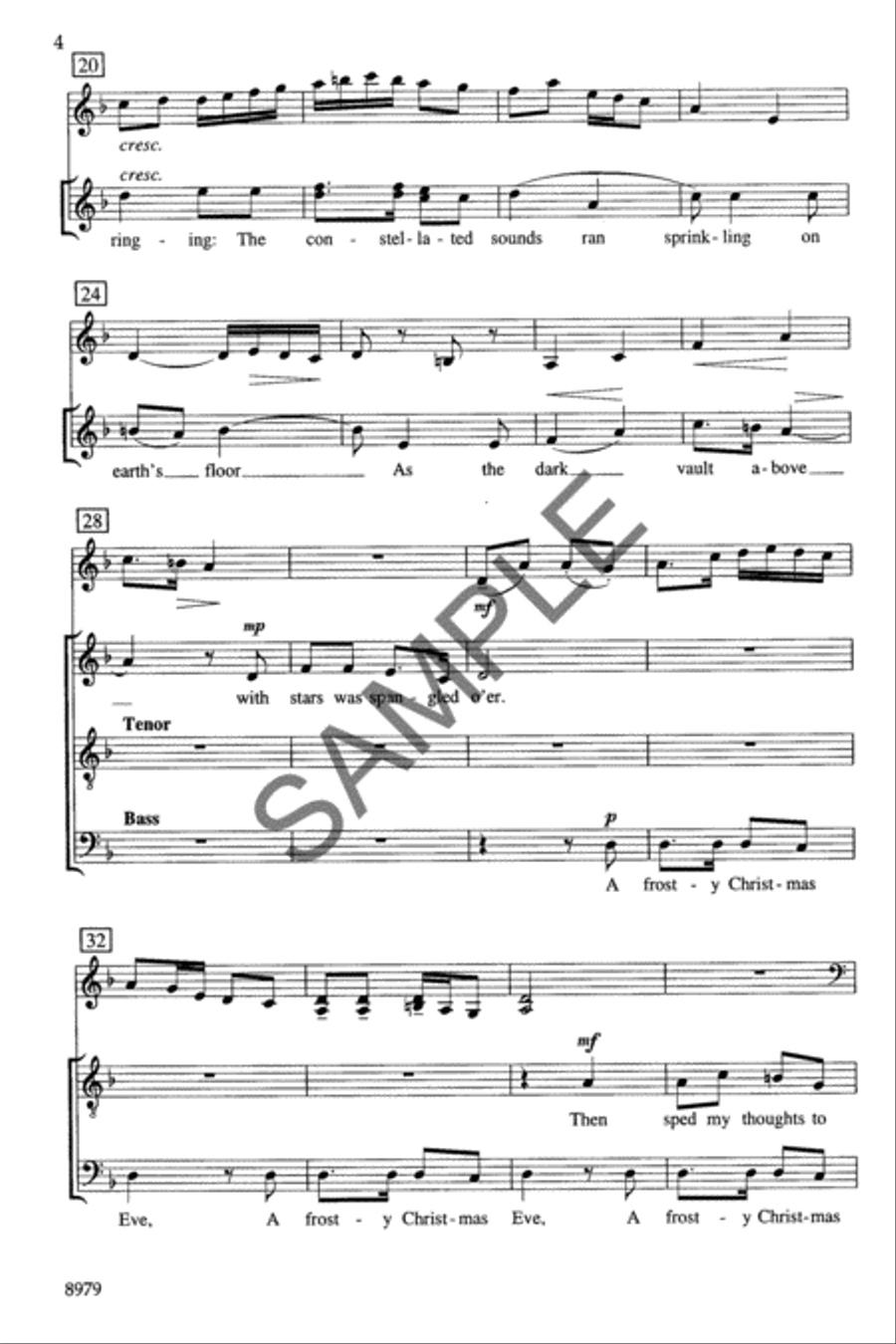 Noel: Christmas Eve, 1913 4-Part scores gallery preview page 7