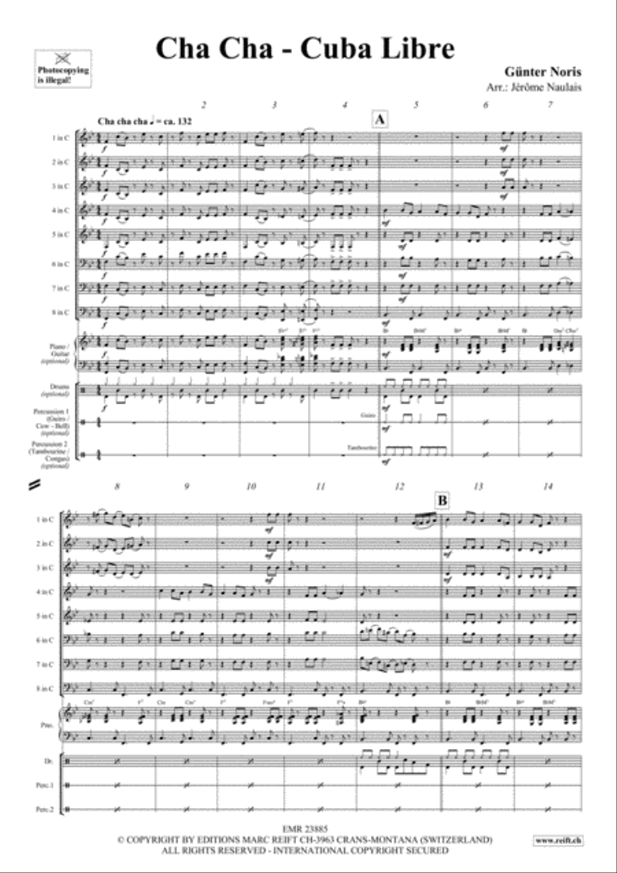Cha Cha - Cuba Libre Concert Band scores gallery preview page 3