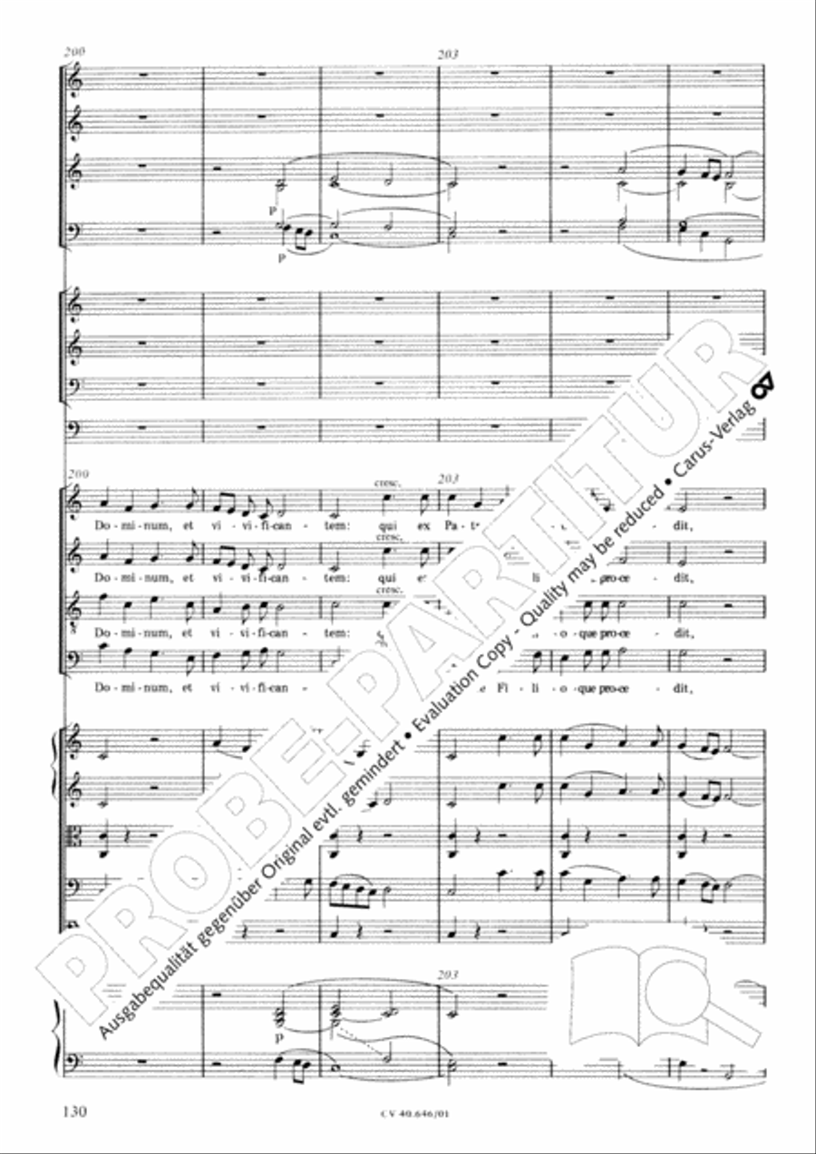 Mass in A Major (2 versions) STB scores gallery preview page 141