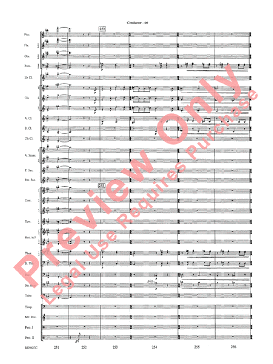 Variations on a Theme of Robert Schumann Concert Band scores gallery preview page 43