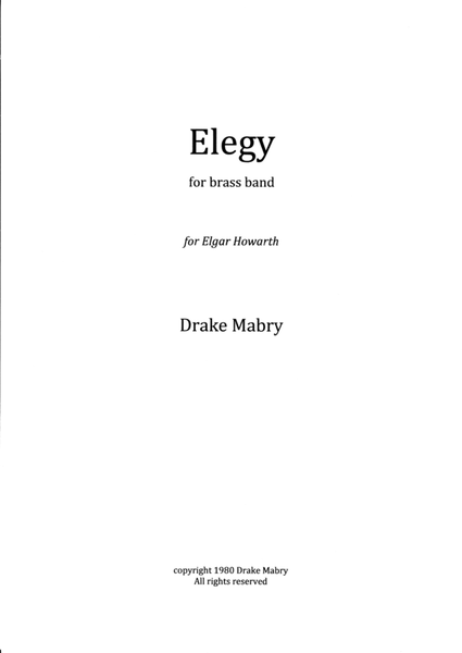 Elegy for brass band