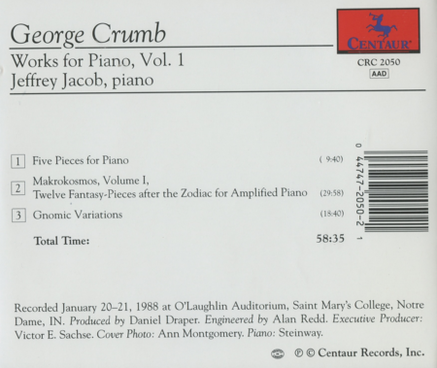 Volume 1: Works for Piano
