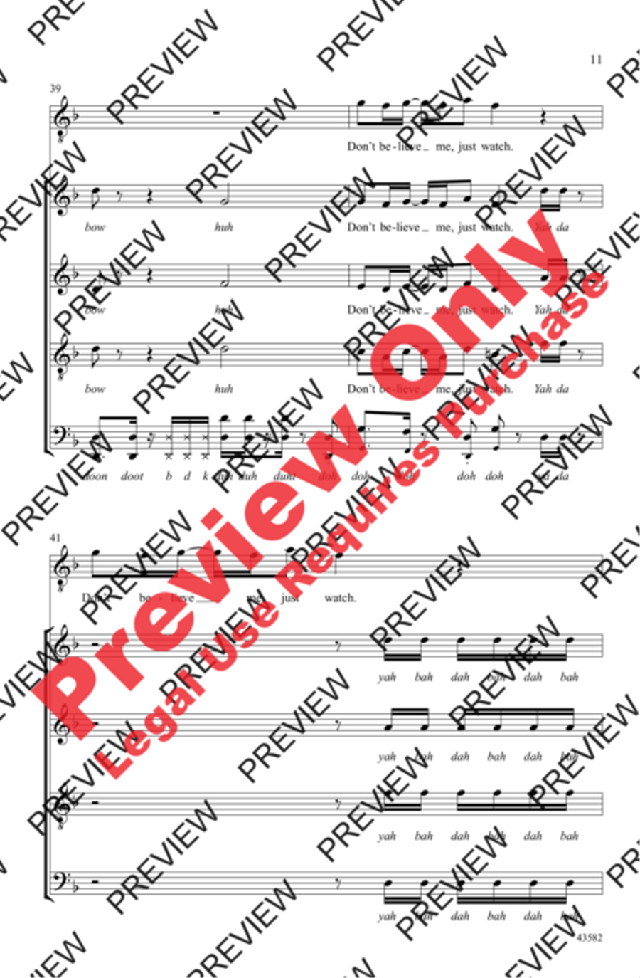 Uptown Funk 4-Part scores gallery preview page 11