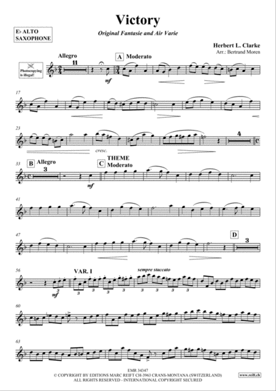 Victory Victory Alto Saxophone scores gallery preview page 2