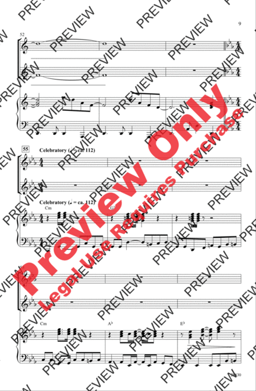 Aquarius / Let the Sunshine In 2-Part scores gallery preview page 8