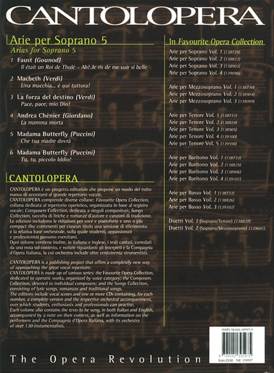 Arias for Soprano – Volume 5 Voice Solo scores gallery preview page 2