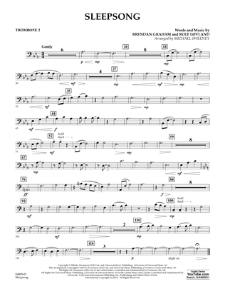 Book cover for Sleepsong (arr. Michael Sweeney) - Trombone 2