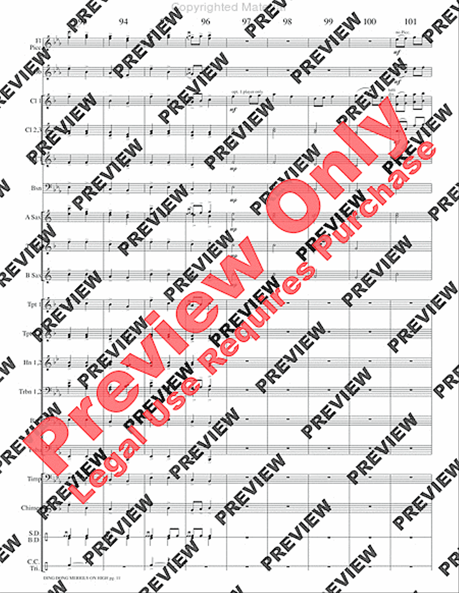 Ding Dong Merrily on High Concert Band scores gallery preview page 14