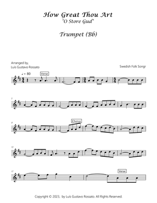 Book cover for How Great Thou Art (O Store Gud) - Bb Trumpet