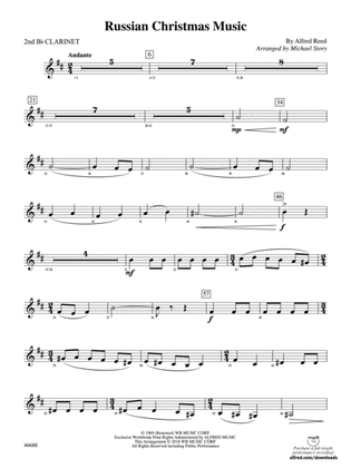 Russian Christmas Music: 2nd B-flat Clarinet