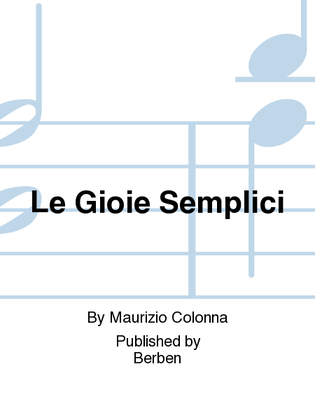 Book cover for Le gioie semplici