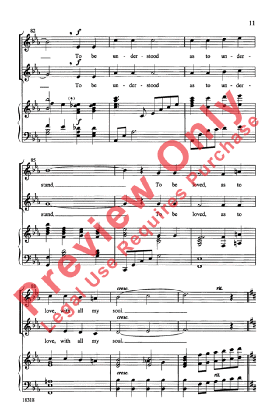 Make Me a Channel of Your Peace 2-Part scores gallery preview page 11
