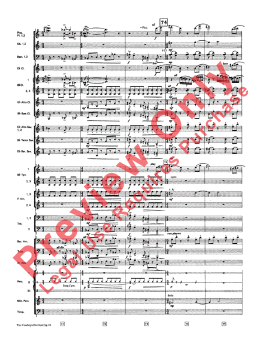 The Cowboys Concert Band scores gallery preview page 17