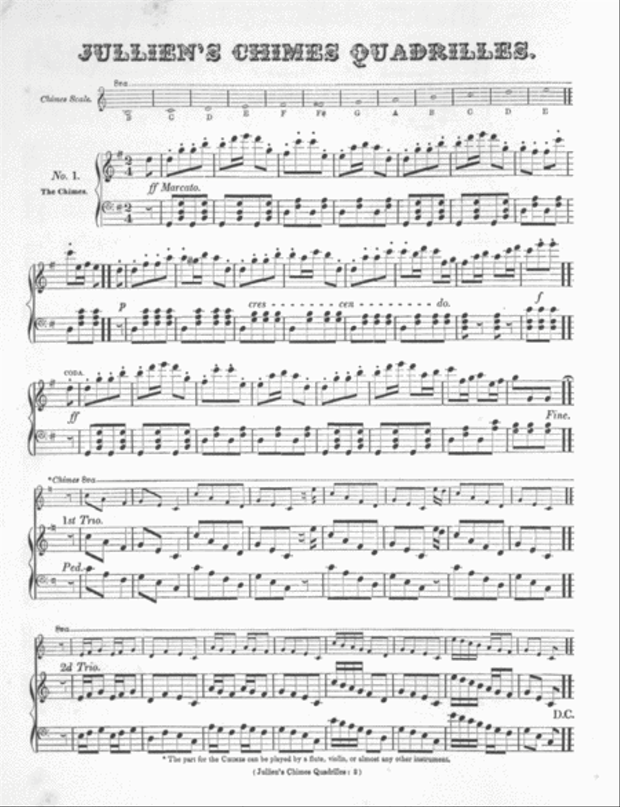 The Chimes. Jullien's Chimes Quadrilles Piano Solo scores gallery preview page 2
