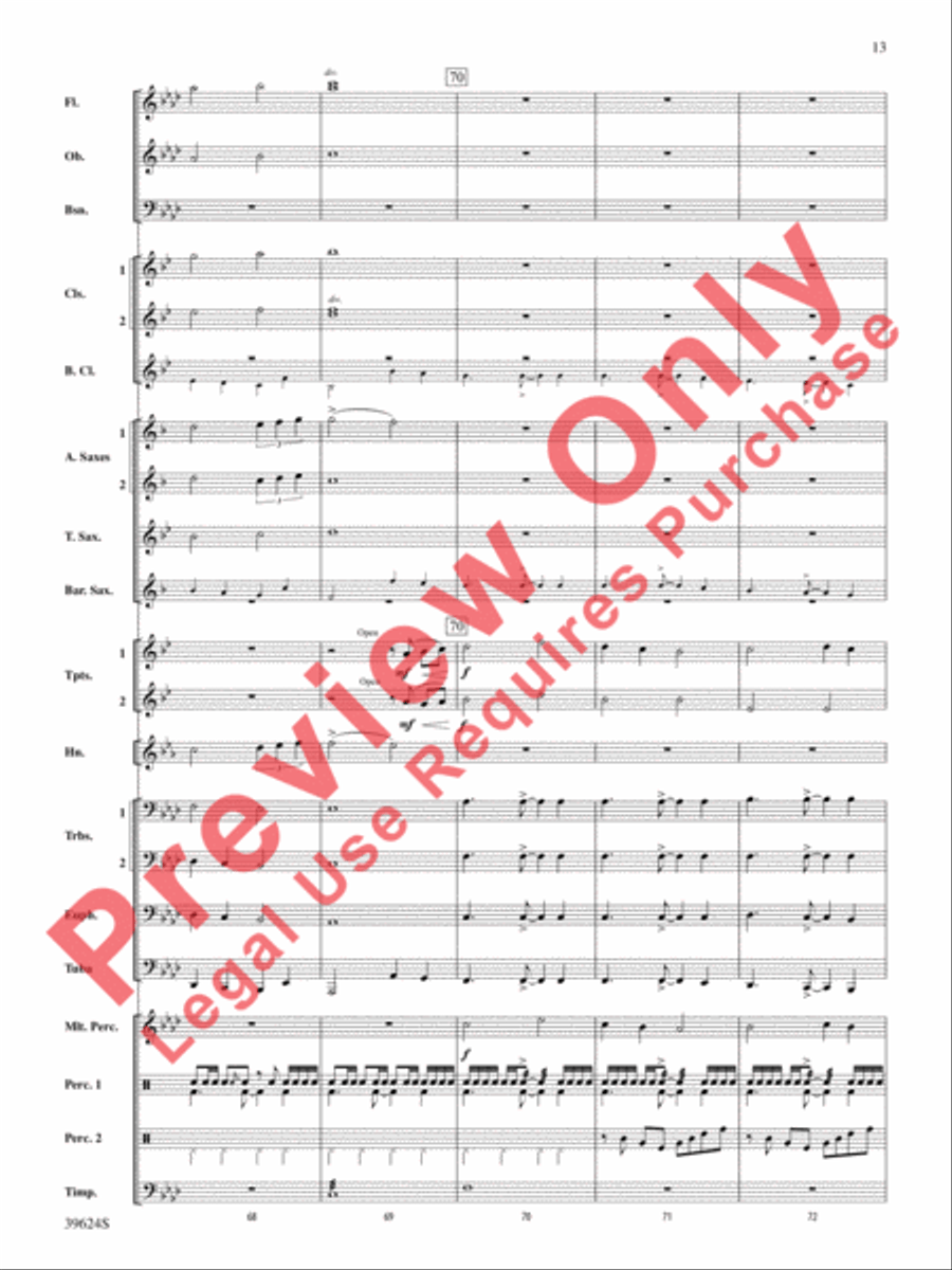 Cradle Hymn Concert Band scores gallery preview page 14