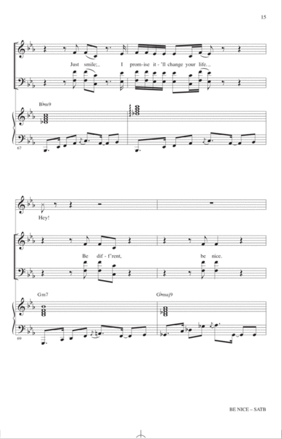 Be Nice (feat. Snoop Dogg) (arr. Alan Billingsley) 4-Part scores gallery preview page 14