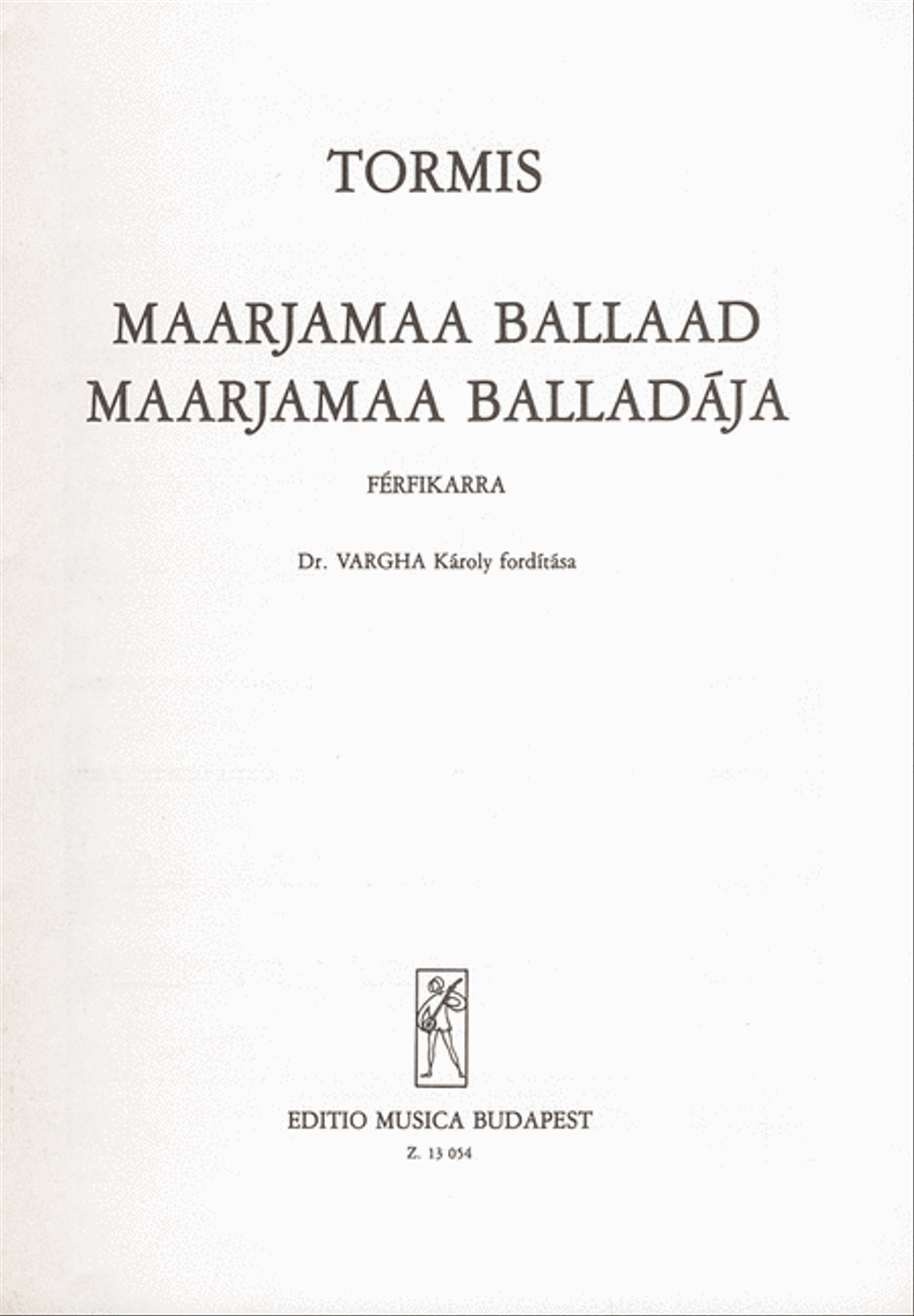 Maarjamaa balladája A Cappella scores gallery preview page 1