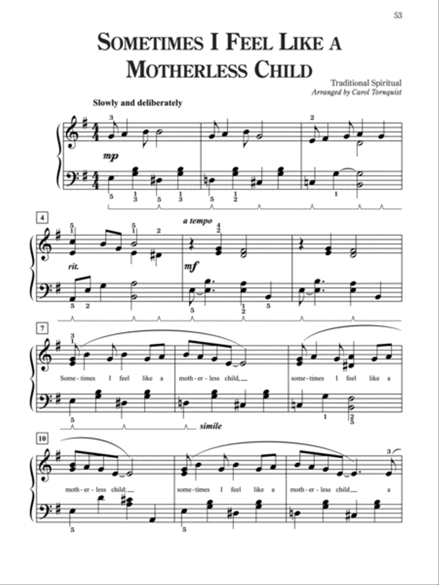 Pure & Simple Spirituals Easy Piano scores gallery preview page 3