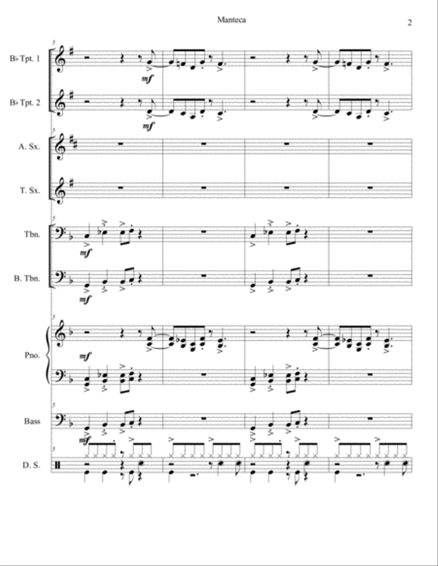 Manteca Jazz Ensemble scores gallery preview page 2