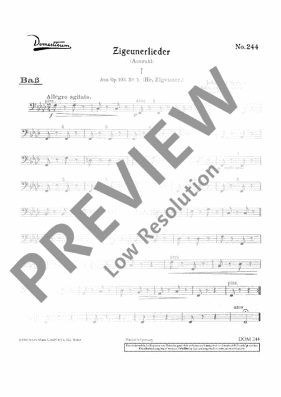 Zigeunerlieder Orchestra scores gallery preview page 14