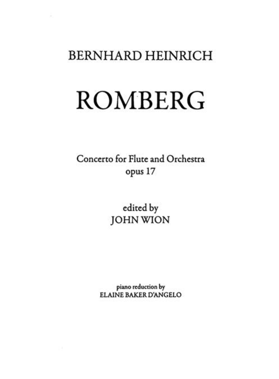 Bernhard Heinrich Romberg, Concerto for Flute & Orchestra opus 17 Full Orchestra scores gallery preview page 2