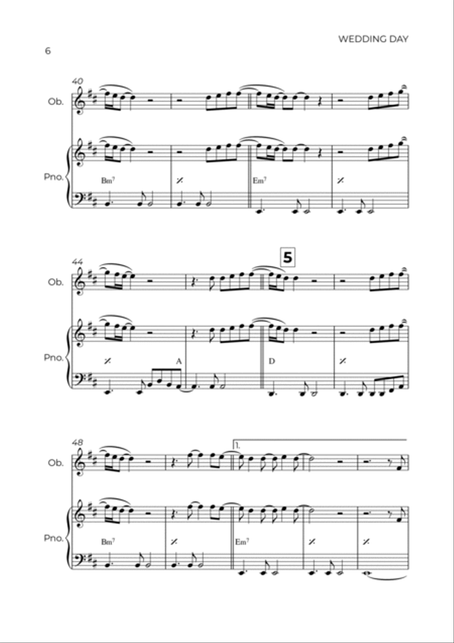Wedding Day Piano scores gallery preview page 6