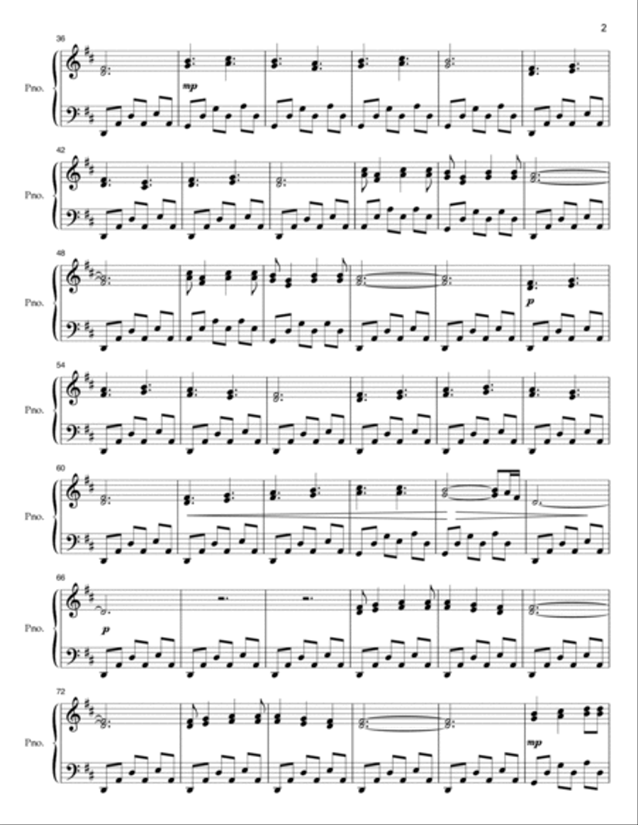 Nana's Lullaby Piano Solo scores gallery preview page 2