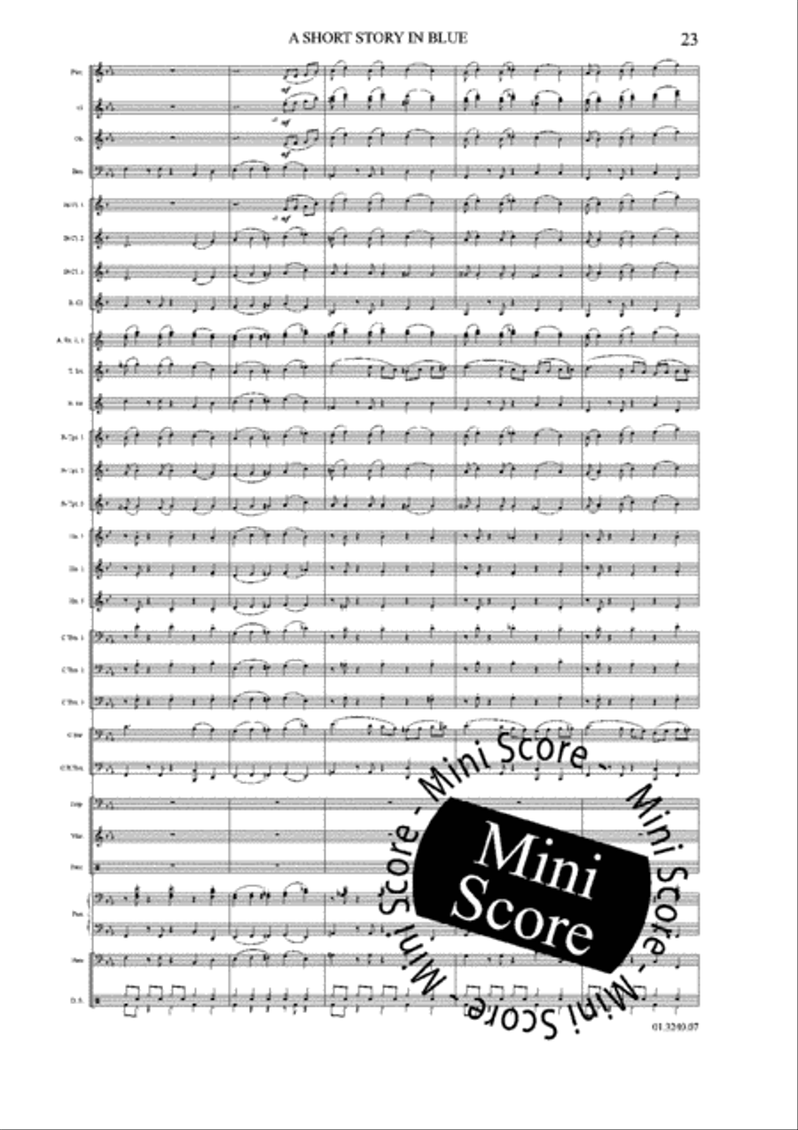 A Short Story in Blue Concert Band scores gallery preview page 29