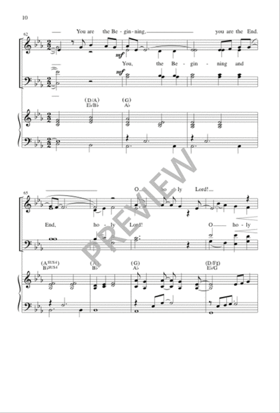 The Beginning and the End 4-Part scores gallery preview page 10