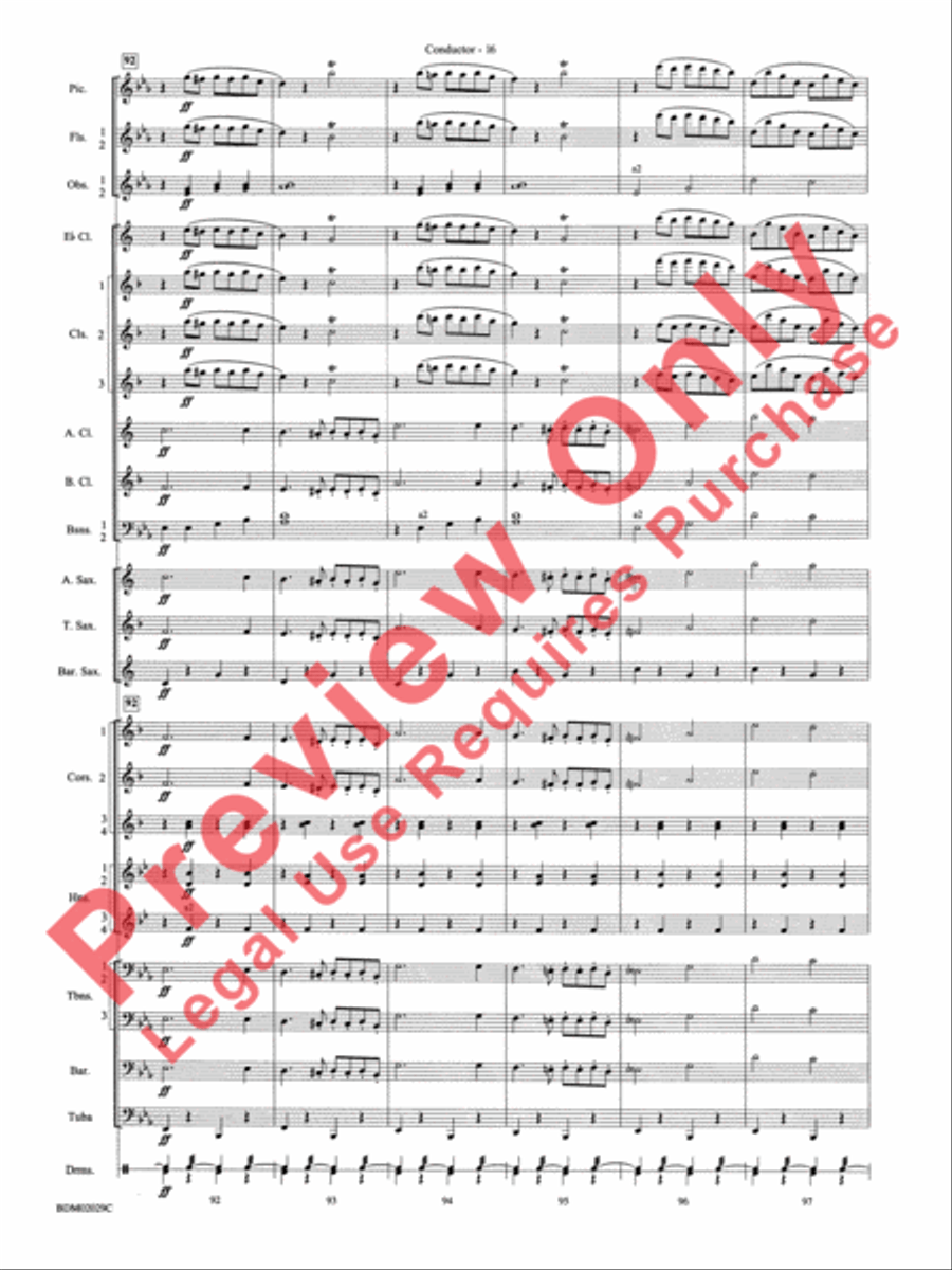 George Washington Bicentennial March Concert Band scores gallery preview page 19