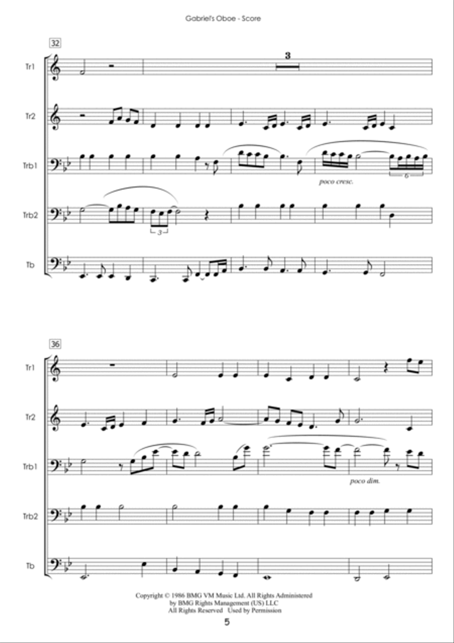 Gabriel's Oboe Gabriel's Oboe School and Community scores gallery preview page 5