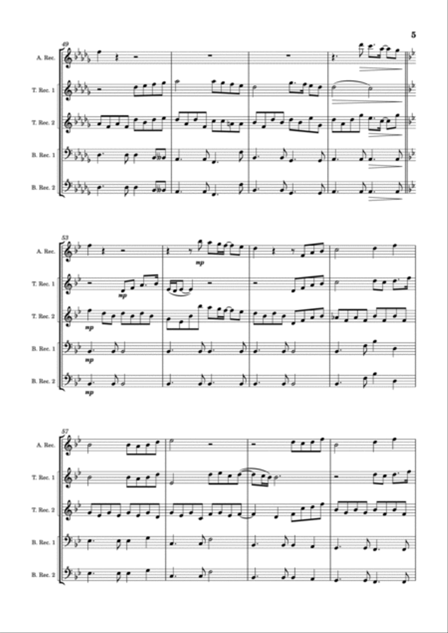 Beauty And The Beast Alto Recorder scores gallery preview page 5