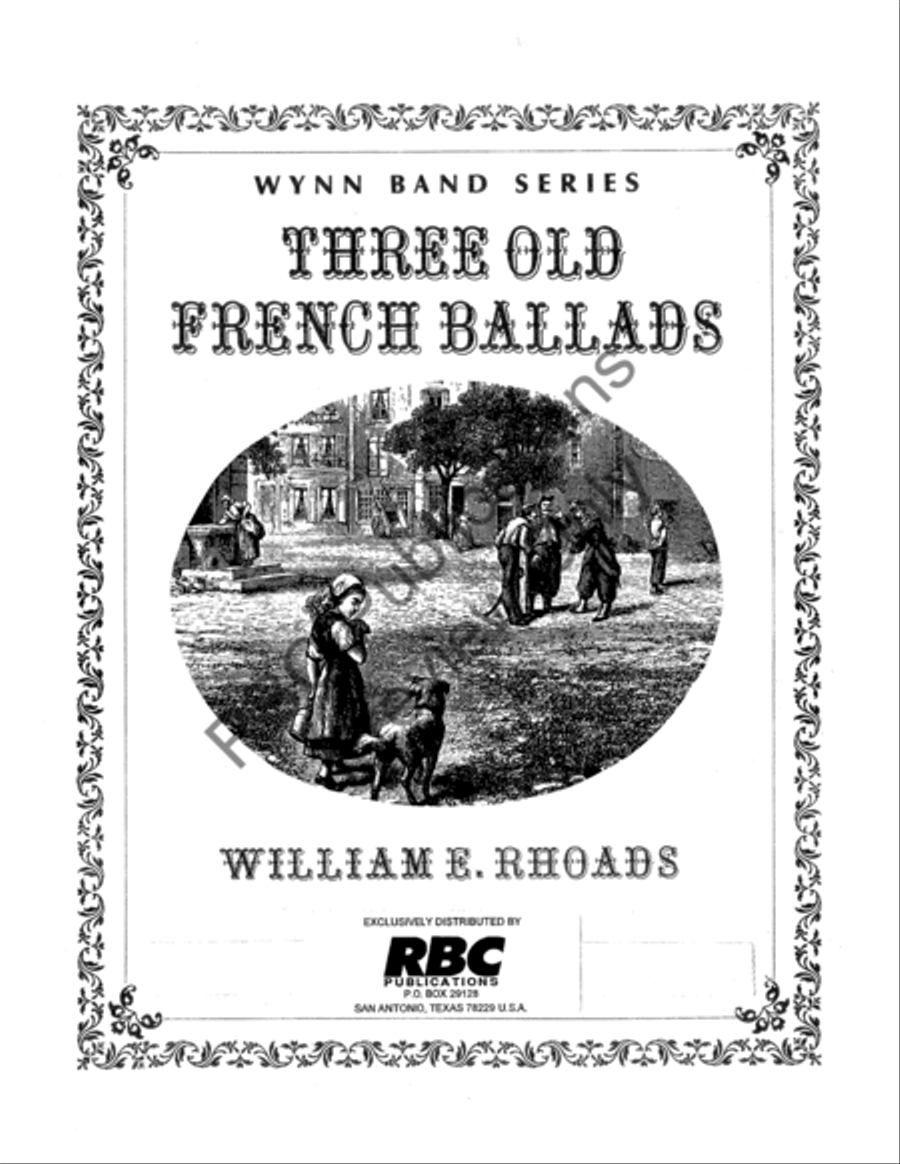 Three Old French Ballads (Score) Concert Band scores gallery preview page 2