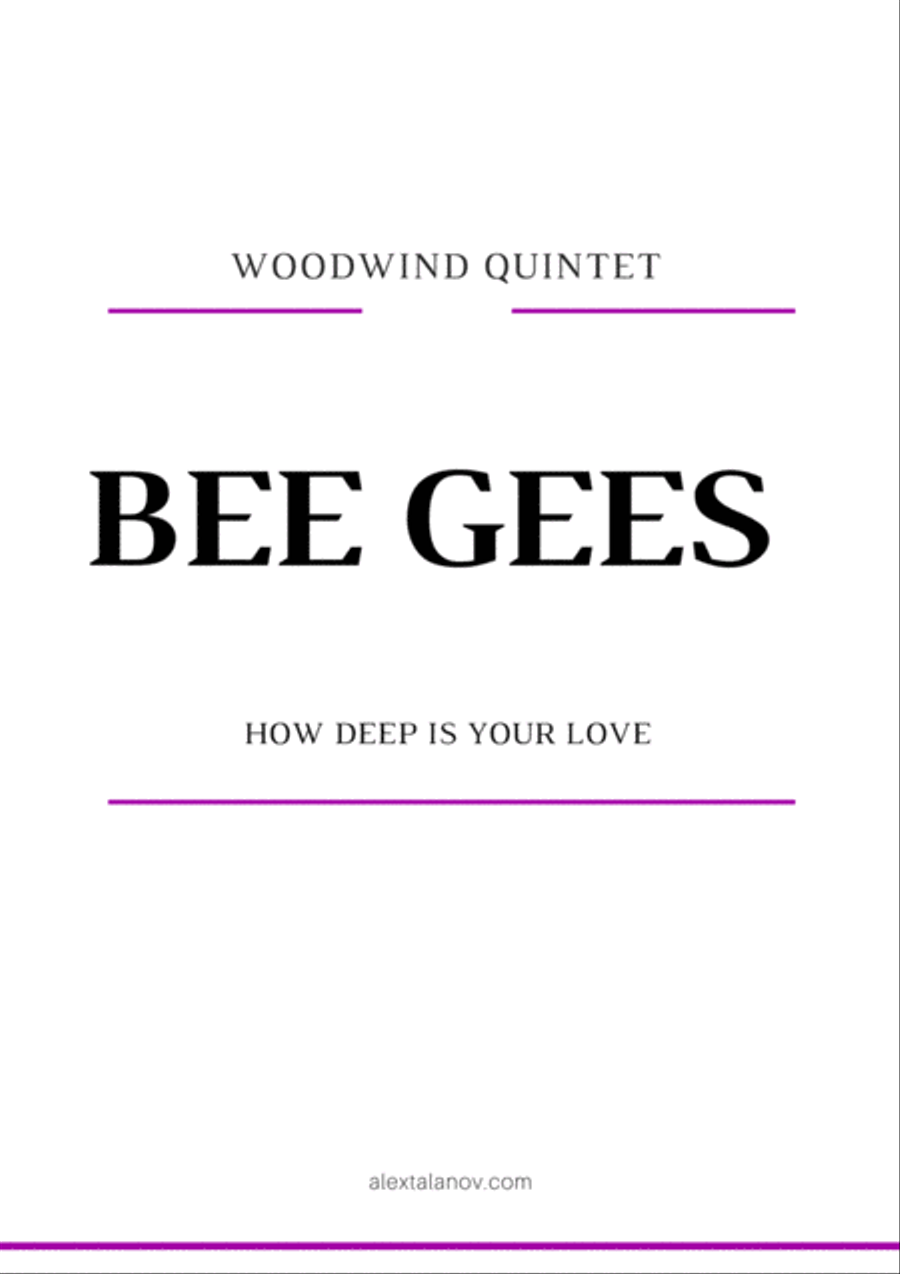 How Deep Is Your Love from the Motion Picture SATURDAY NIGHT FEVER Woodwind Quintet scores gallery preview page 1
