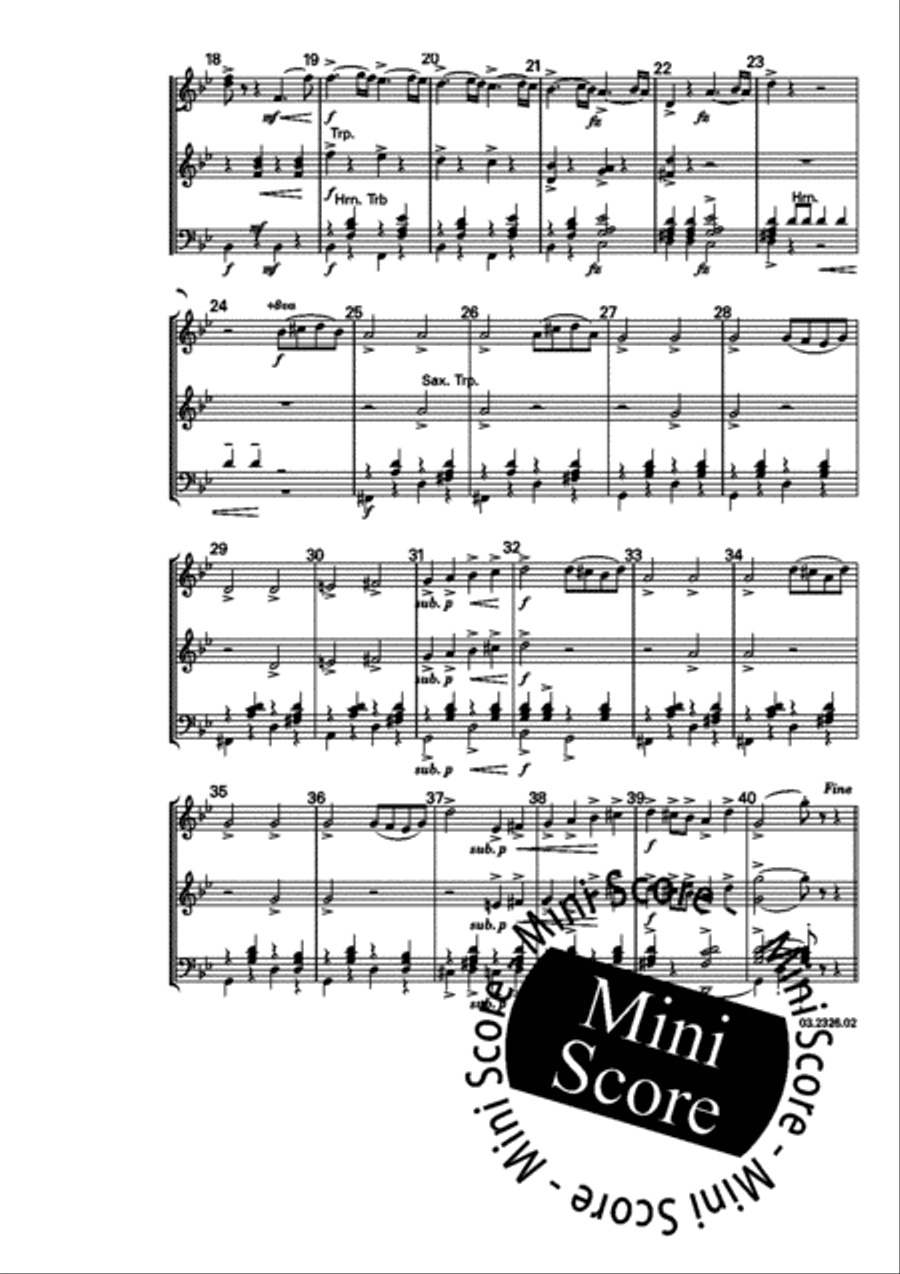 Persian March Fanfare Band scores gallery preview page 18