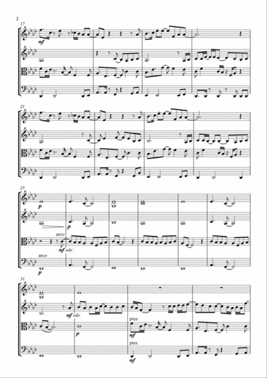 What Do You Mean? String Quartet scores gallery preview page 2