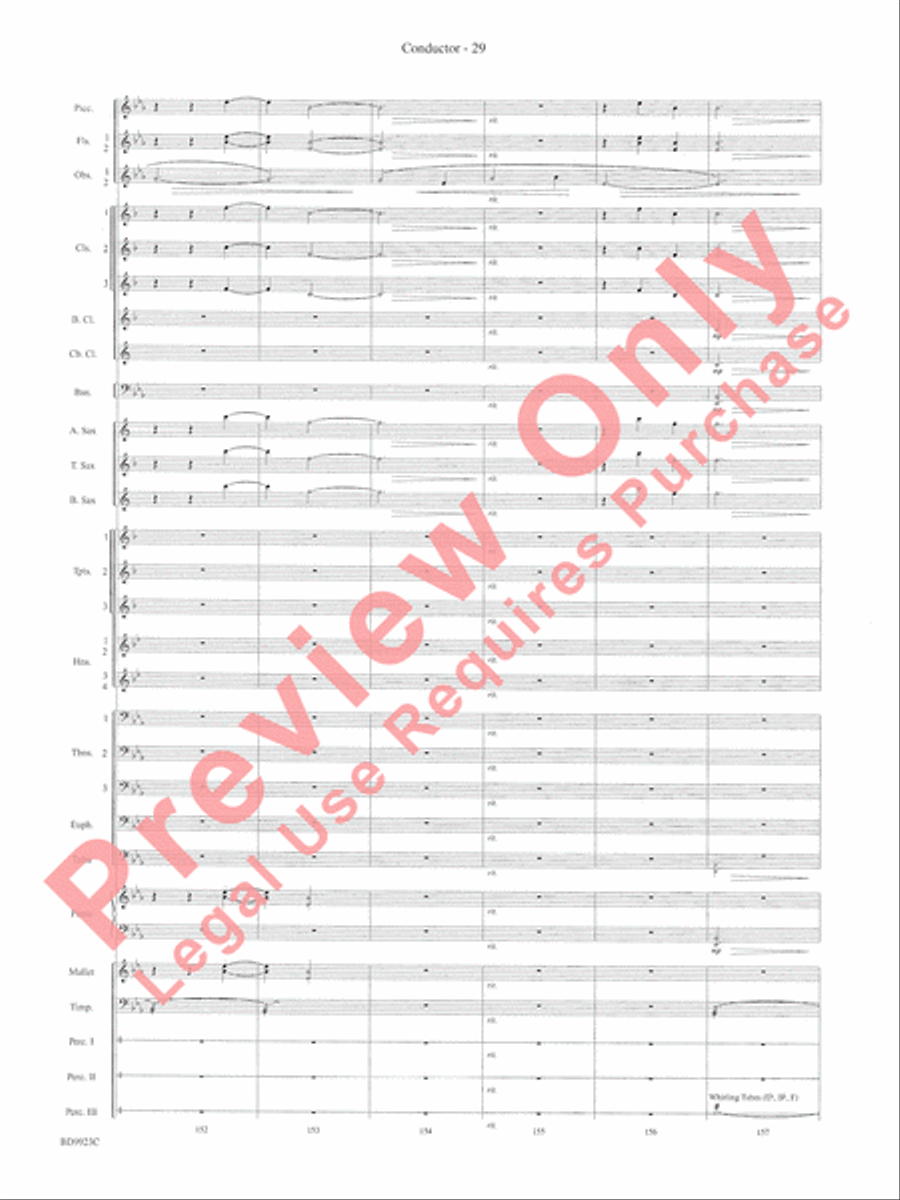 The Winds of Poseidon (from The Odyssey (Symphony No. 2)) Concert Band scores gallery preview page 33