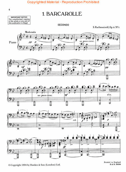 Six Morceaux, Op. 11