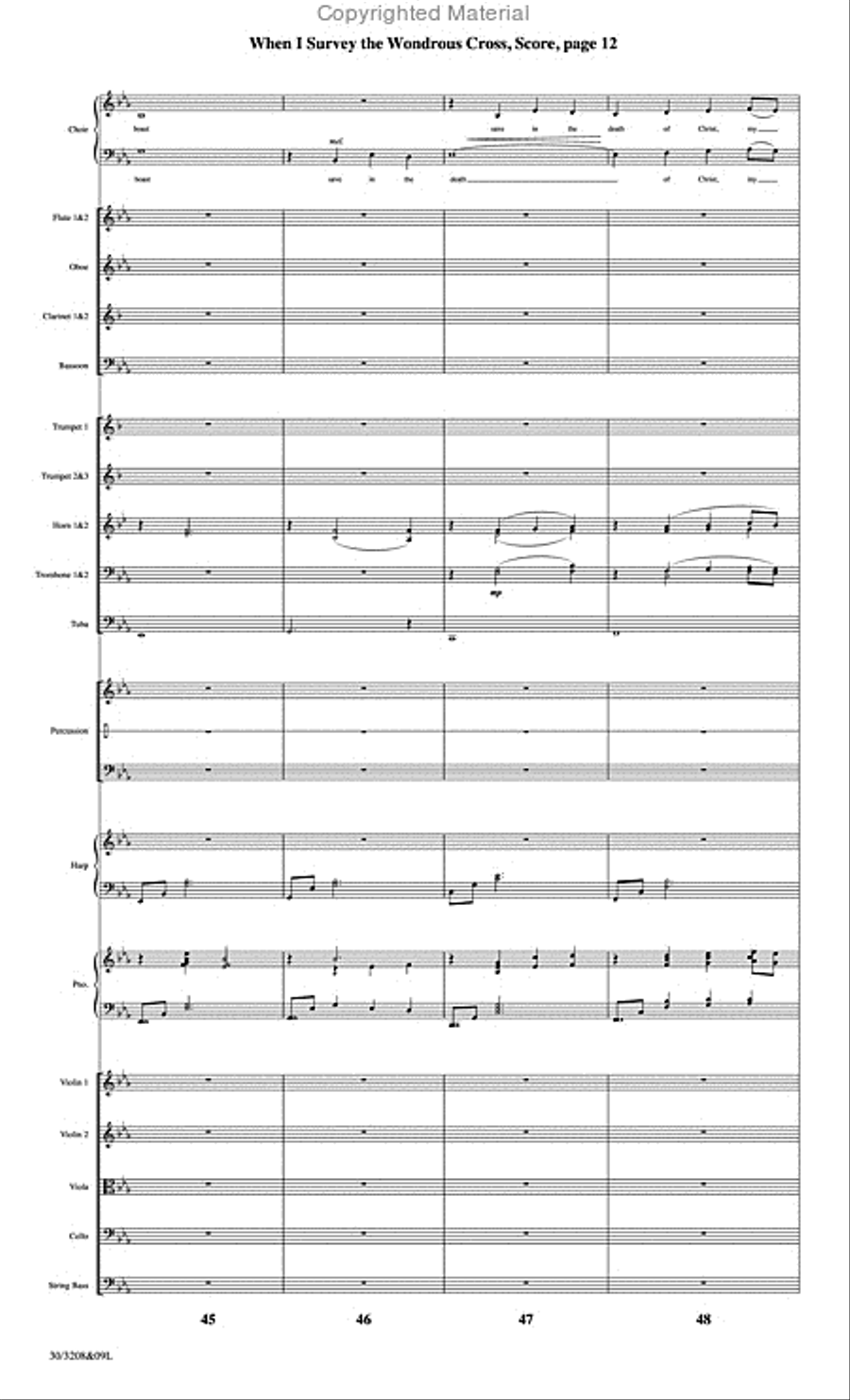 When I Survey the Wondrous Cross - Orchestral Score and Parts Choir scores gallery preview page 13
