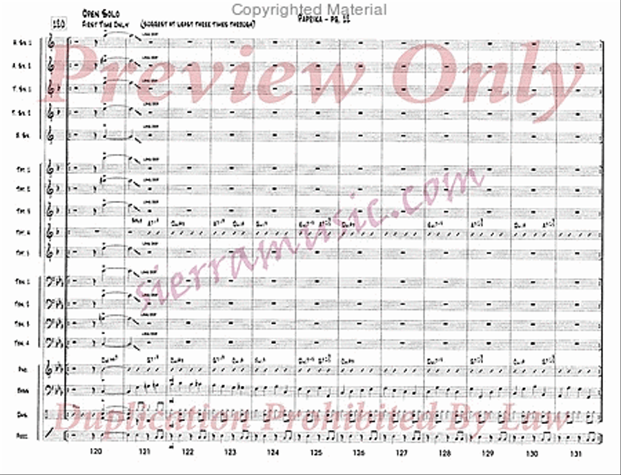 Paprika (MM 1 - Suite Seasonings) Big Band scores gallery preview page 13