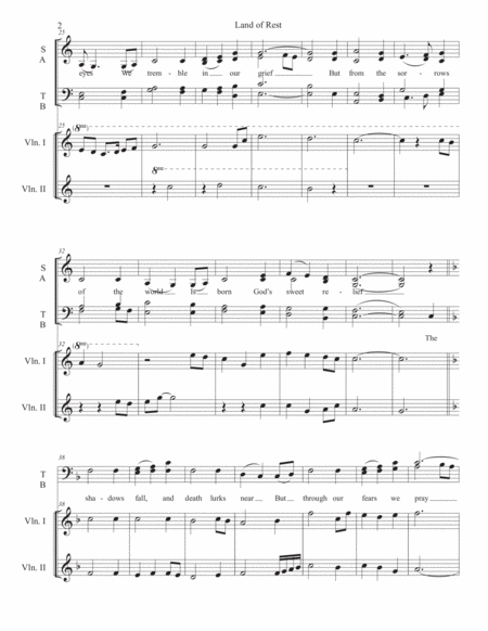 Land of Rest - SATB with Two Violins image number null