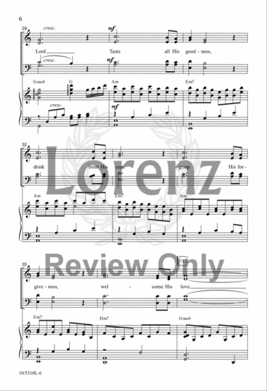 Taste His Goodness 4-Part scores gallery preview page 5