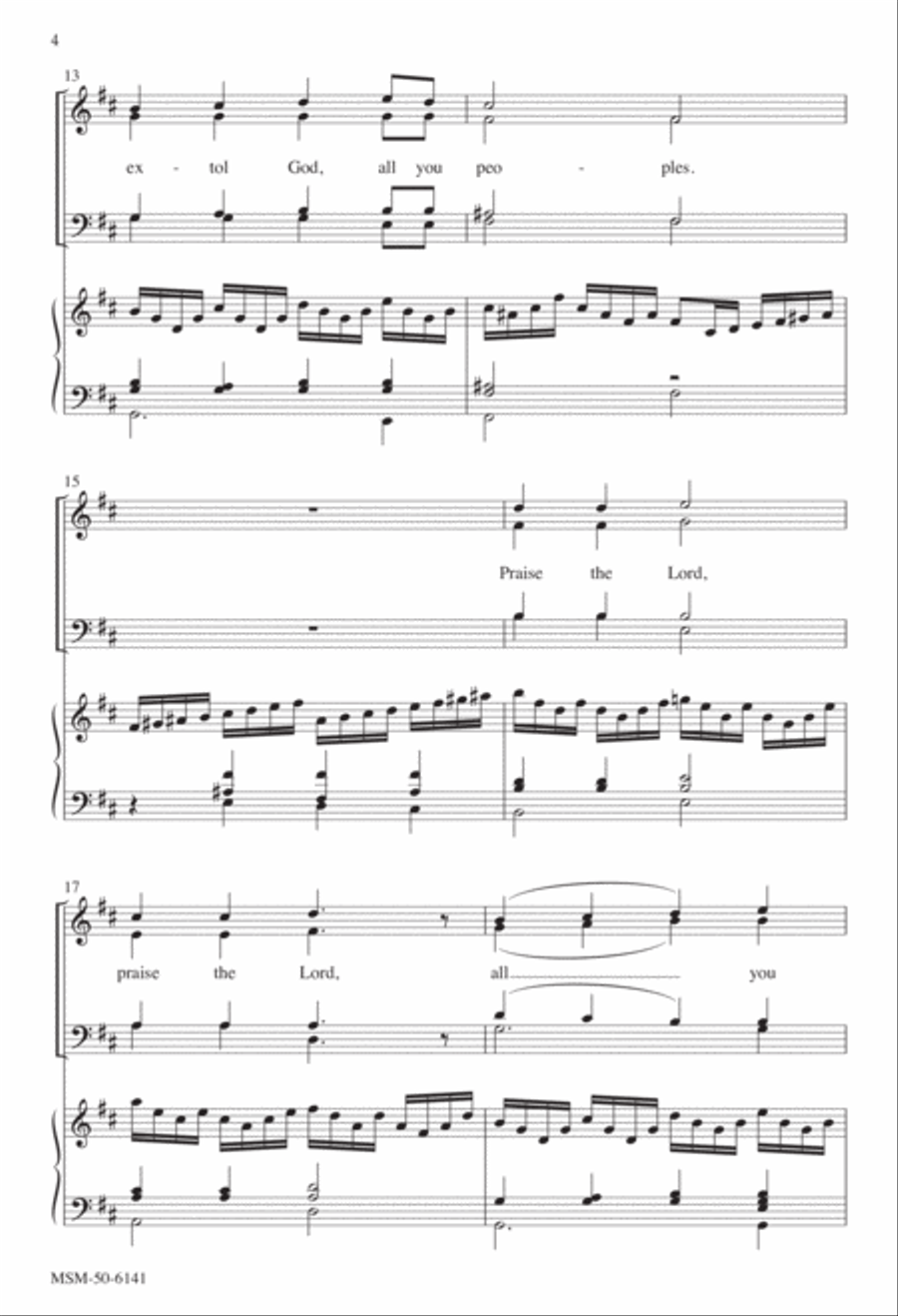 Praise the Lord, All You Nations 4-Part scores gallery preview page 3
