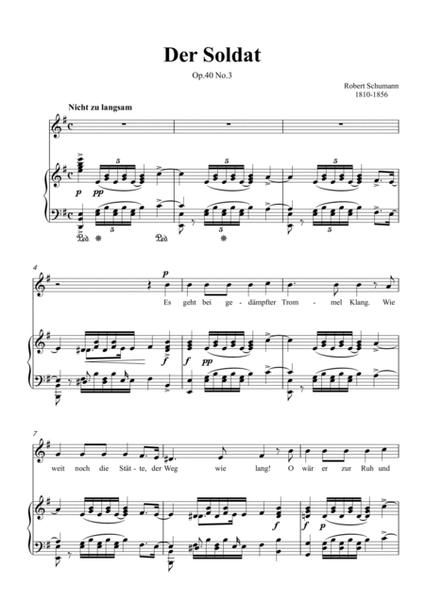 Schumann-Der Soldat Op.40 No.3 in e minor