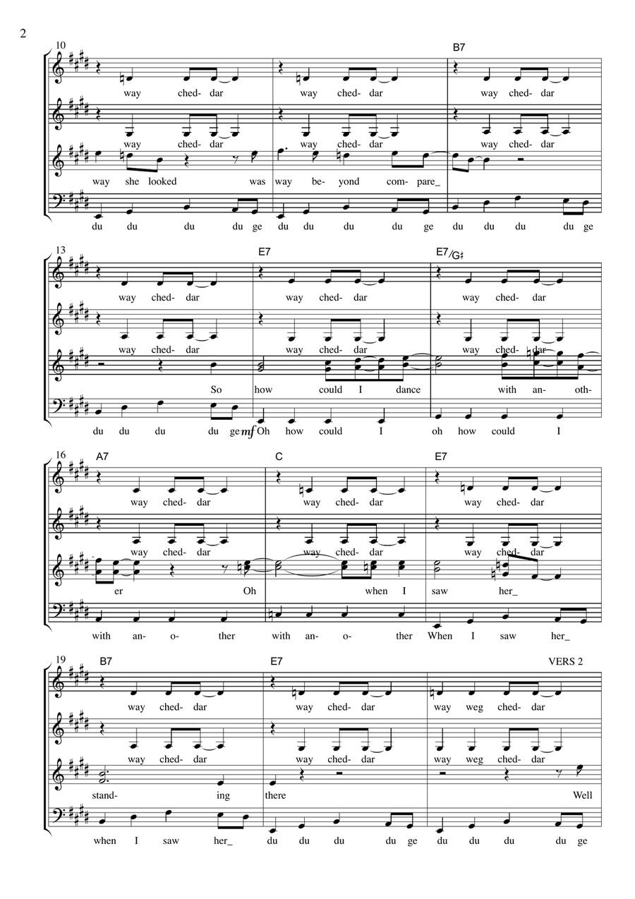 I Saw Her Standing There 4-Part scores gallery preview page 2