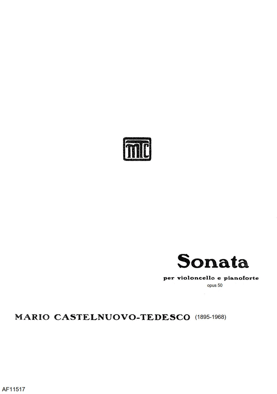 Sonata : per violoncello e pianoforte, 1928