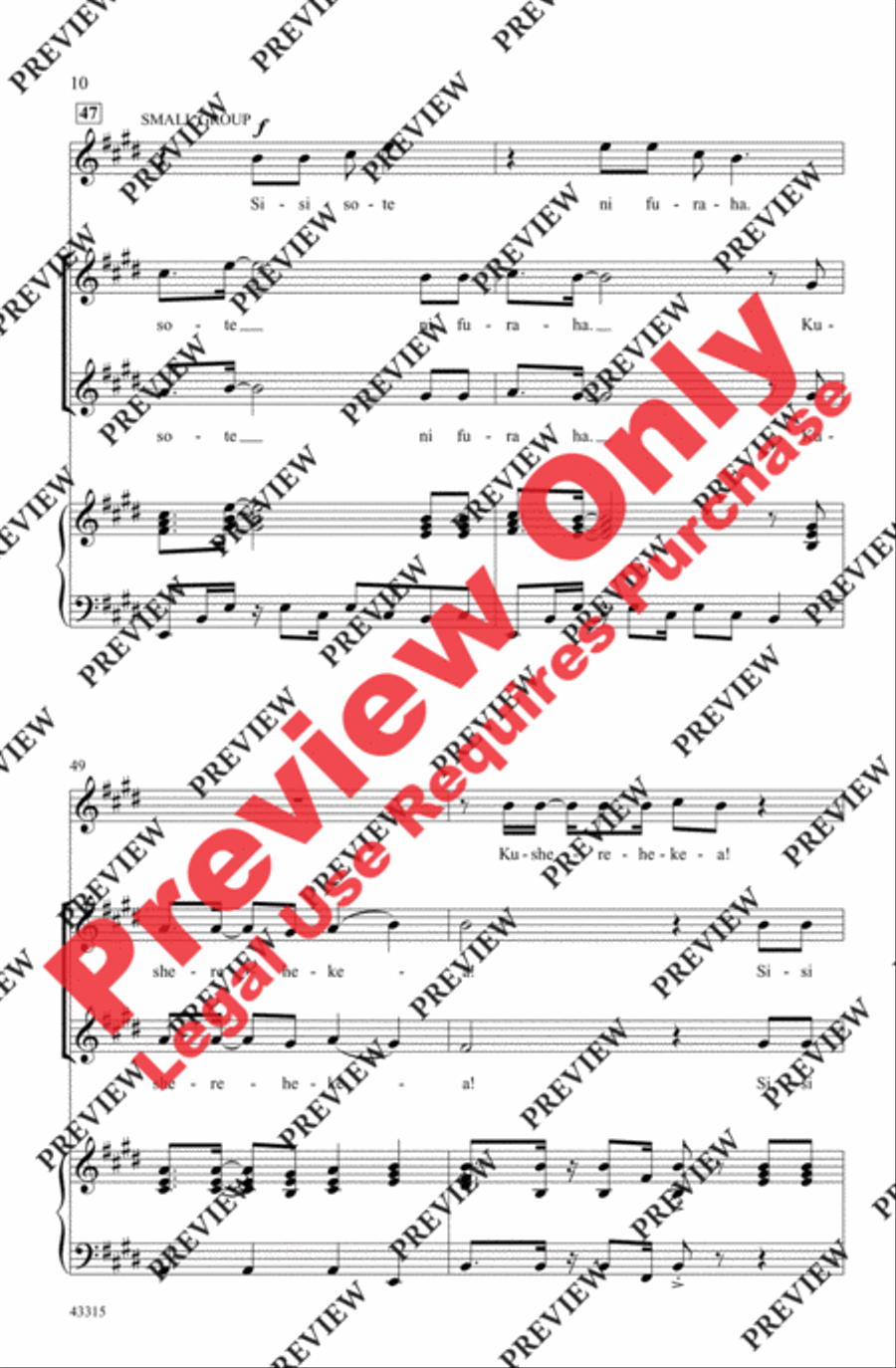 Sisi Sote Sisi Sote 2-Part scores gallery preview page 10