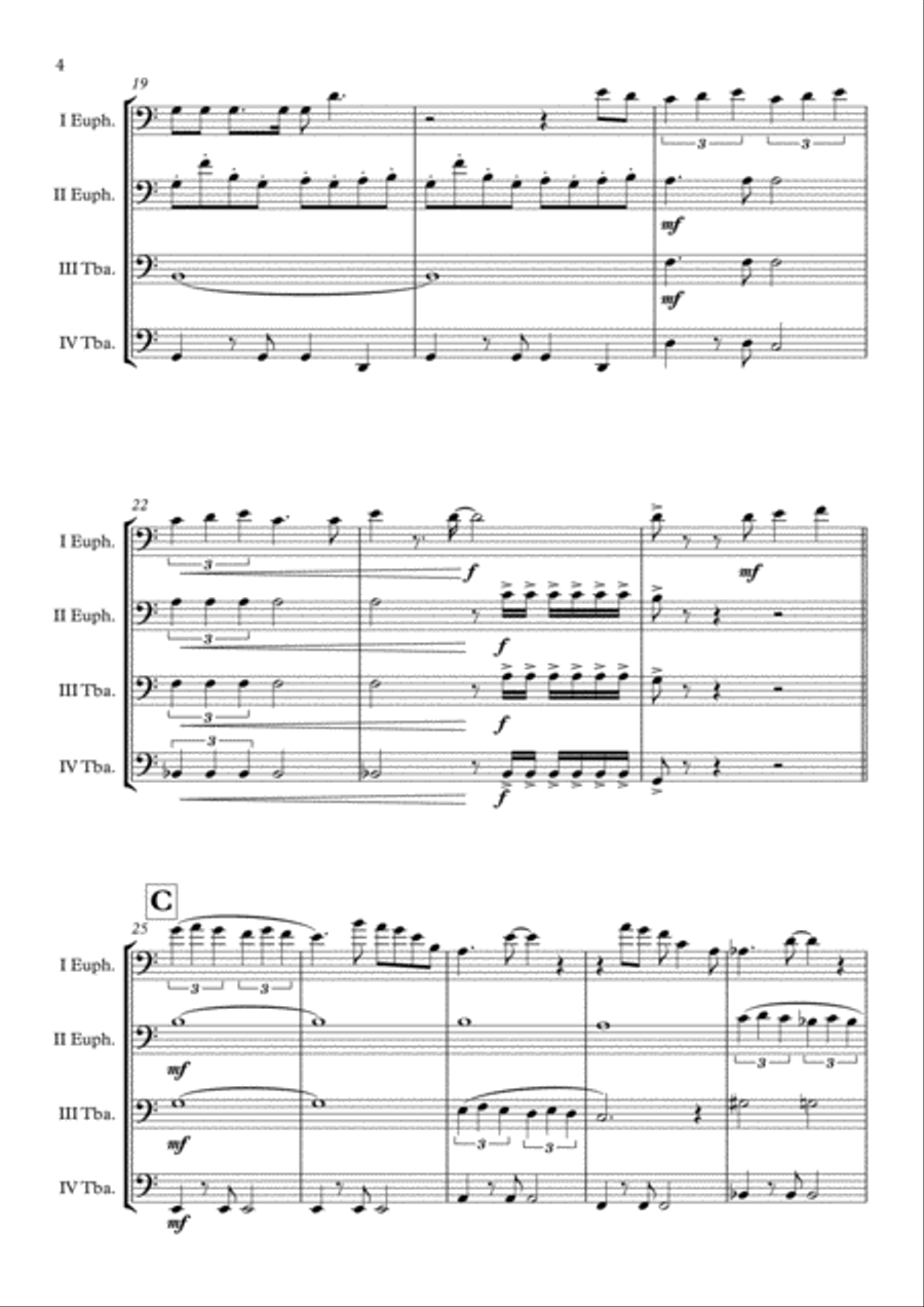 Diamonds Are Forever Diamonds Are Forever Brass Quartet scores gallery preview page 5