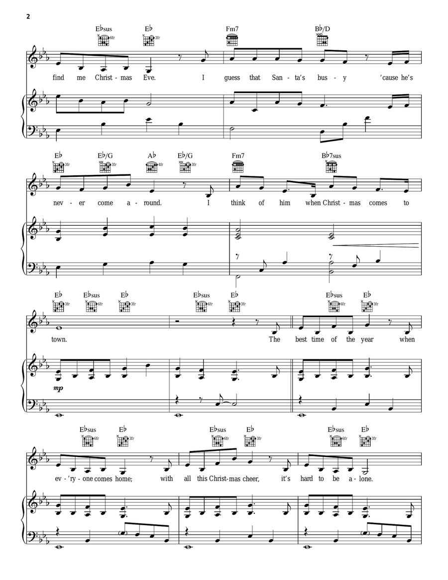 When Christmas Comes To Town Piano, Vocal, Guitar scores gallery preview page 2