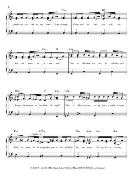This Is Halloween (from The Nightmare Before Christmas) Easy Piano - Digital Sheet Music